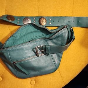 Green Free People Belt Bag